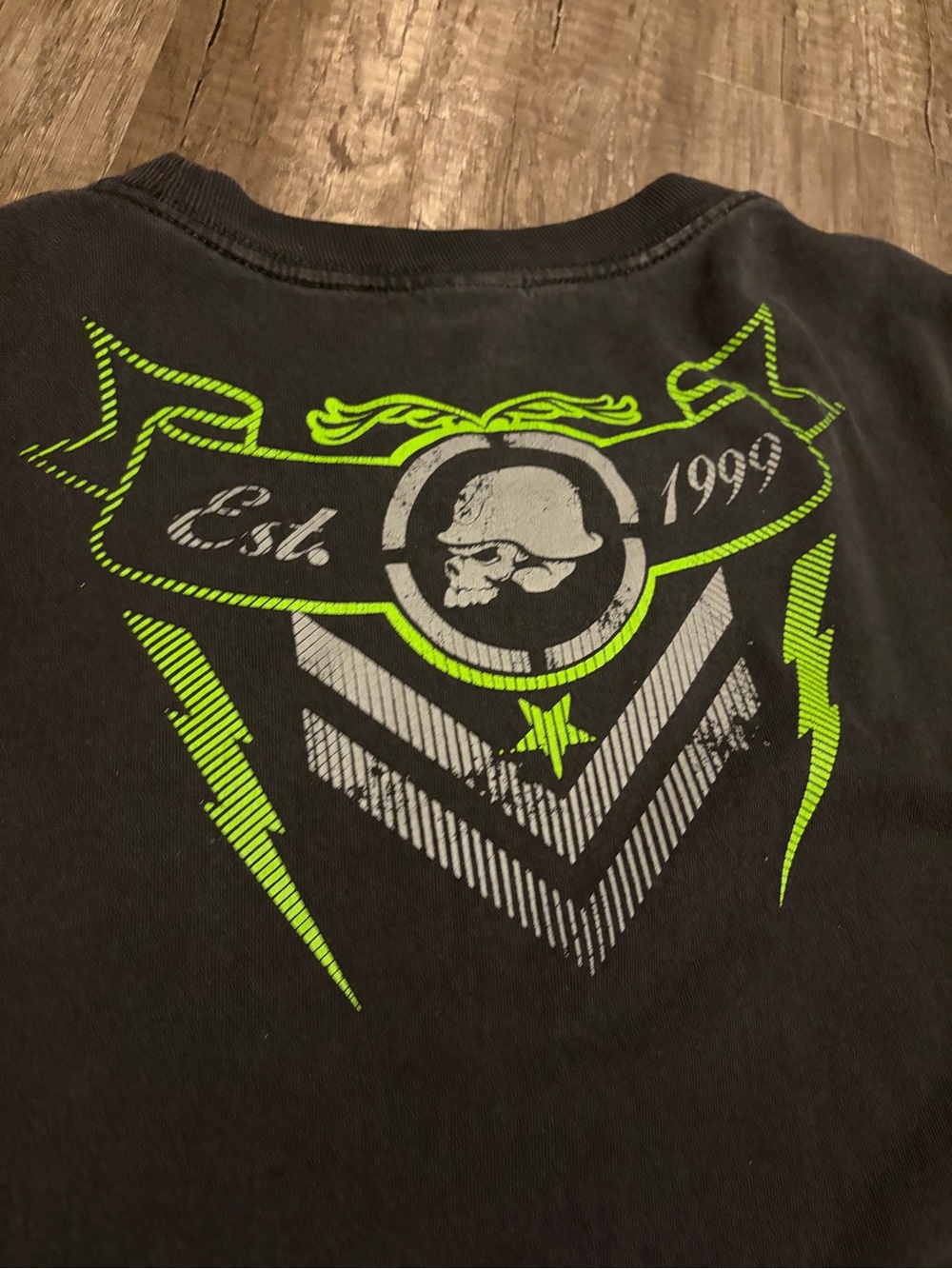 Lime Green Metal Mulisha Built To Ride Tee - Picture 5 of 6